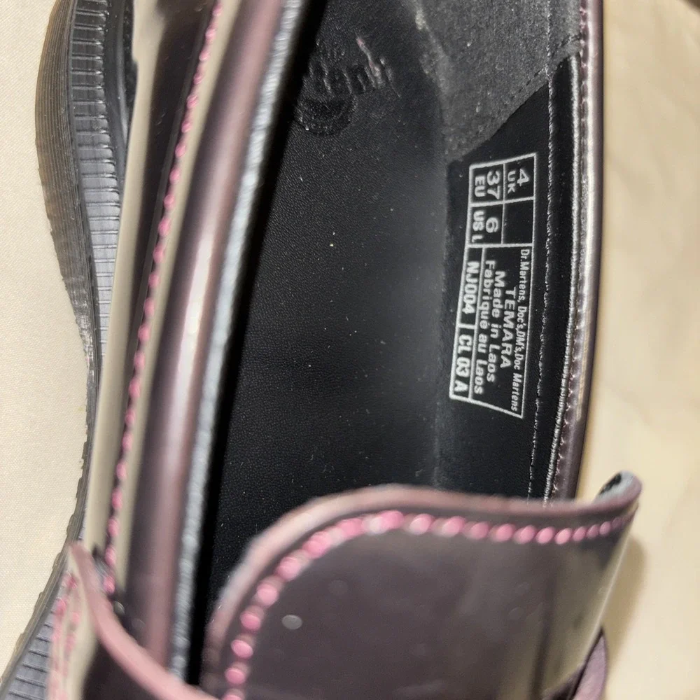 New Dr. Martens Temara Women's 6 Black Cherry Red Arcadia Penny Loafers 37 $130